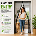 Magic Mesh Magnetic Mosquito Screen Door Net Curtain with Magnets Reinforced Polyester ( Pack Of 2 )